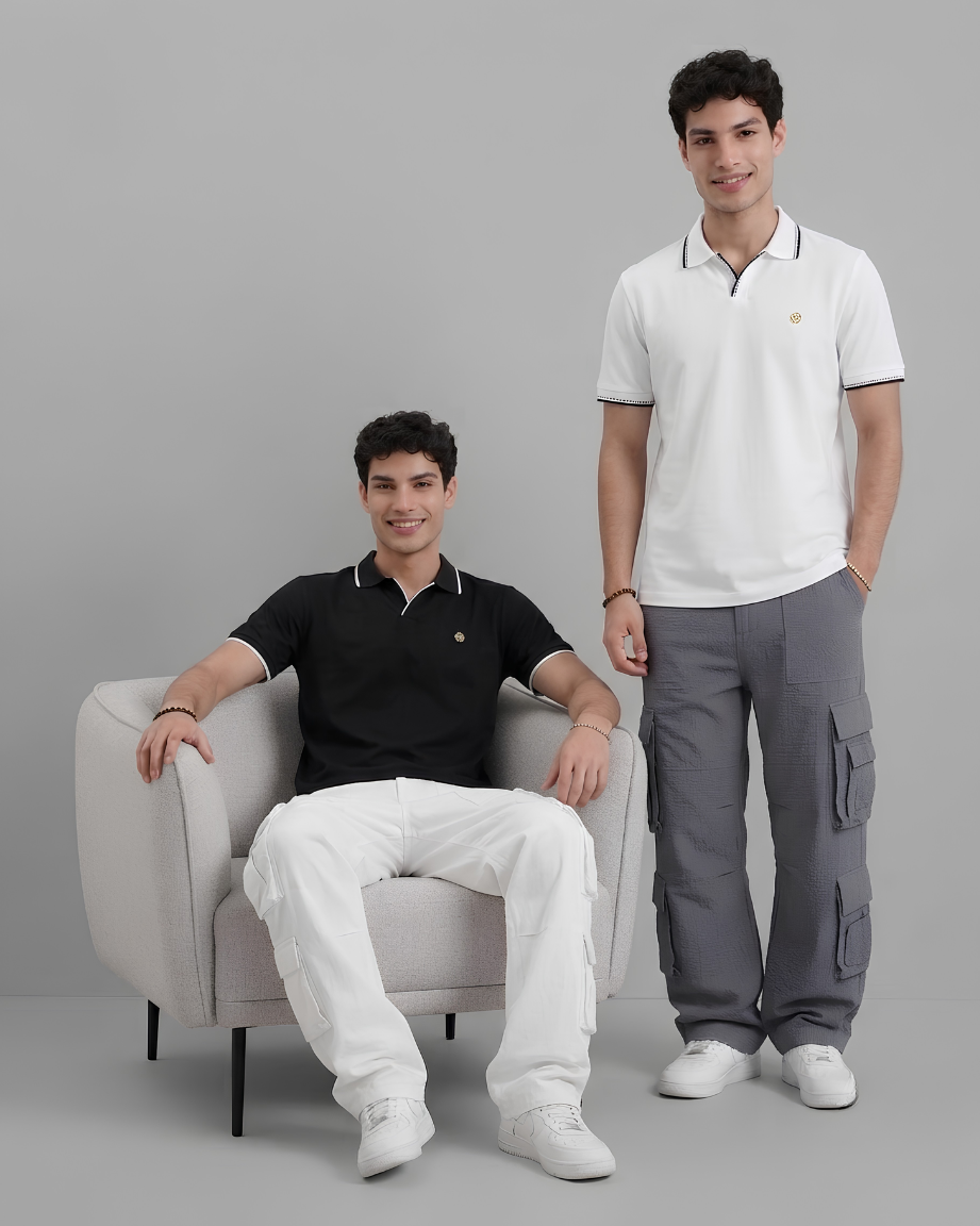 Premium V Collar Polo Shirt Pack of 2