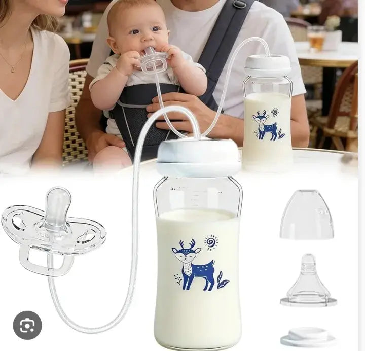 Hands-Free Baby Feeding Bottle 240ml β BPA-Free Anti-Colic Feeder
