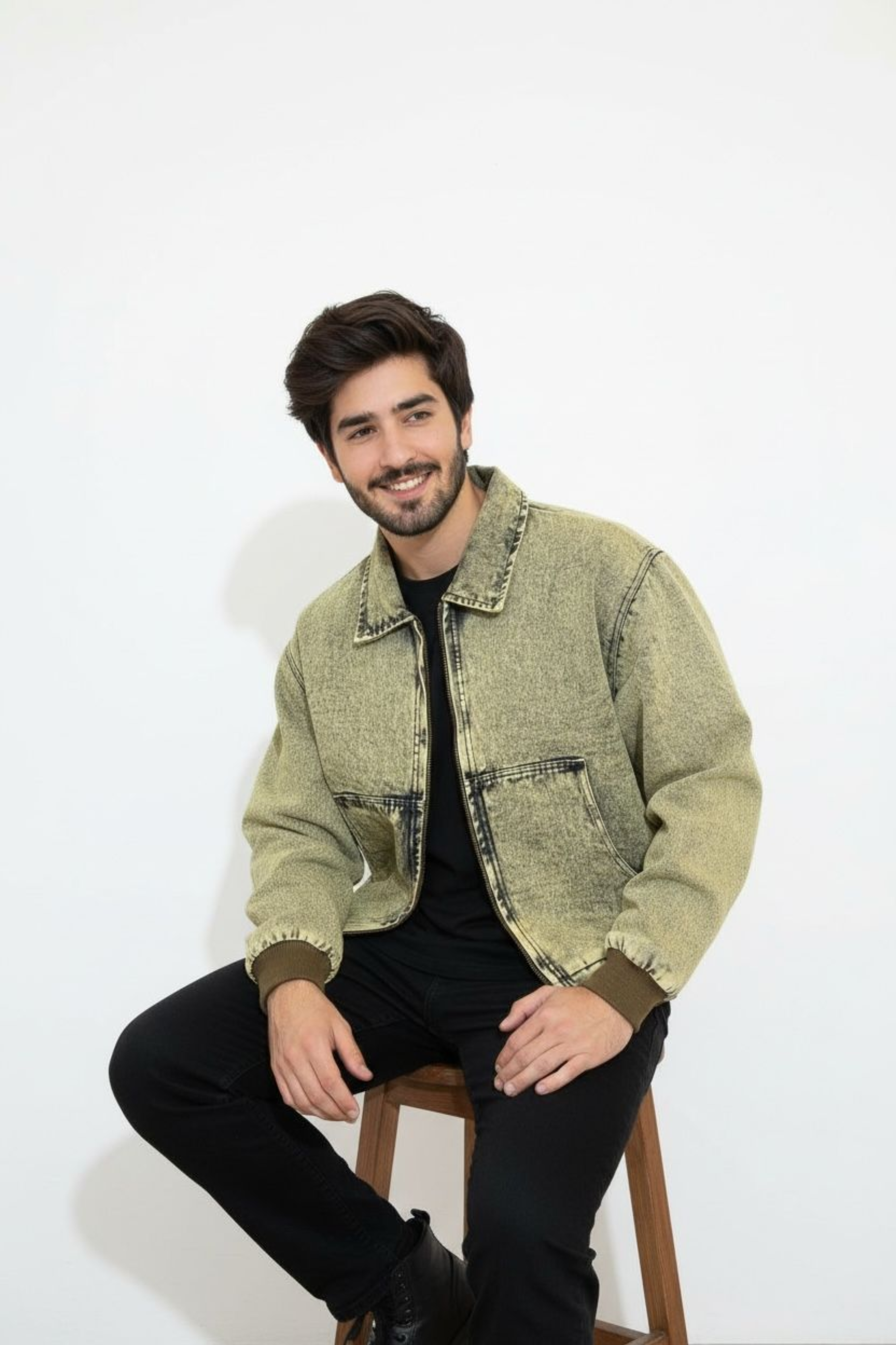 Washed WindBreaker Denim Jacket