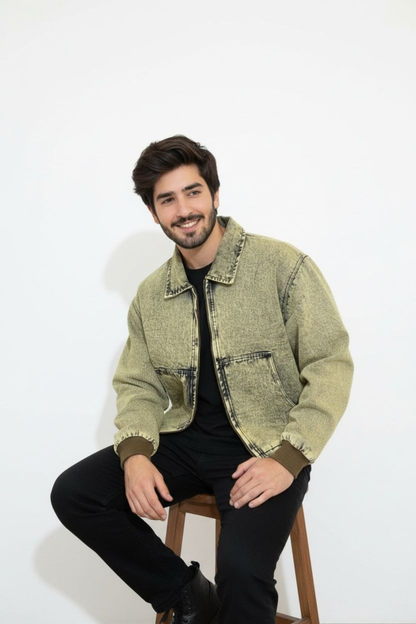 Washed WindBreaker Denim Jacket