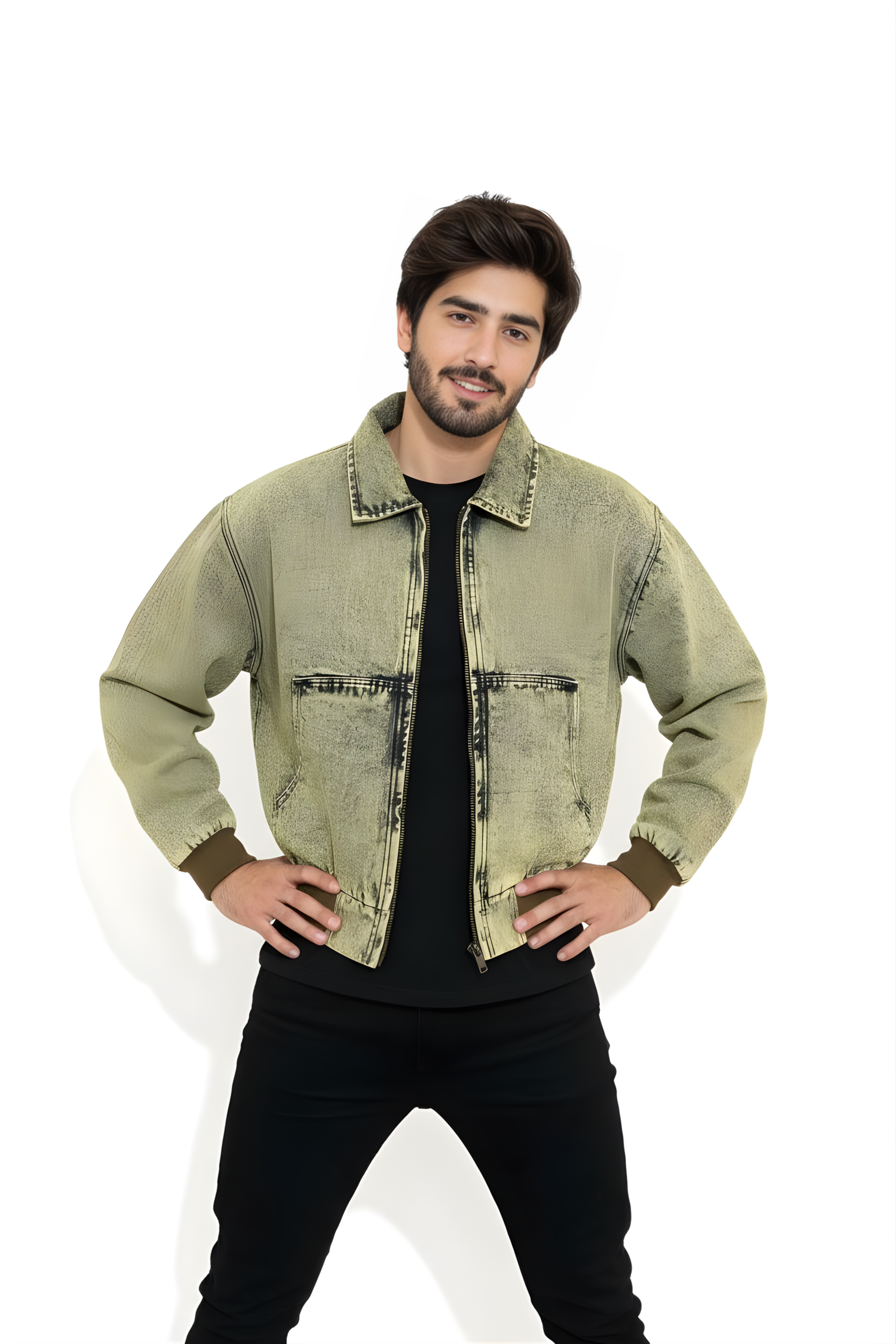 Washed WindBreaker Denim Jacket