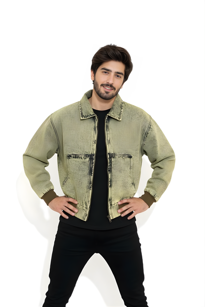 Washed WindBreaker Denim Jacket