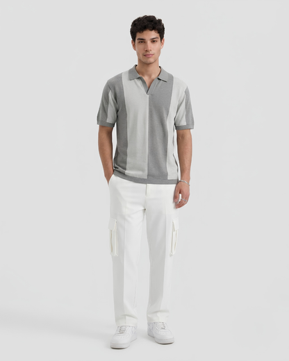 Vertical Panel Polo Shirt