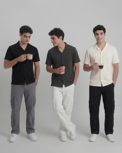 Premium Cuban Collar Shirt Pack of 3