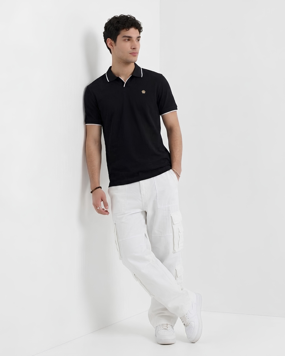 Classic Black Tipped Polo