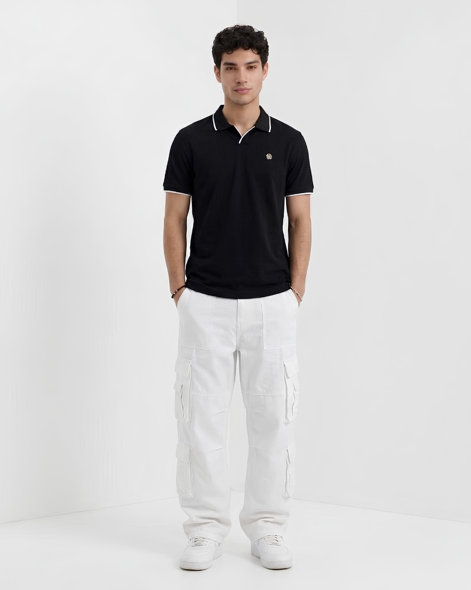 Classic Black Tipped Polo