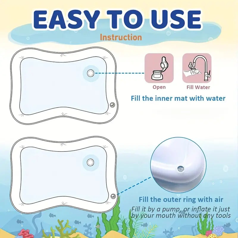 Premium Baby Inflatable Water Tummy Time Mat